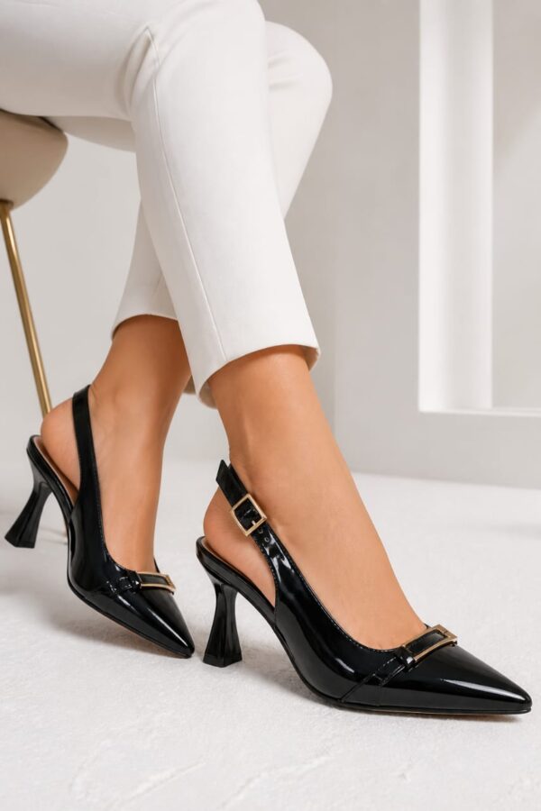 Zapa Ladies' Patent Slingback Pointed Toe Pumps
